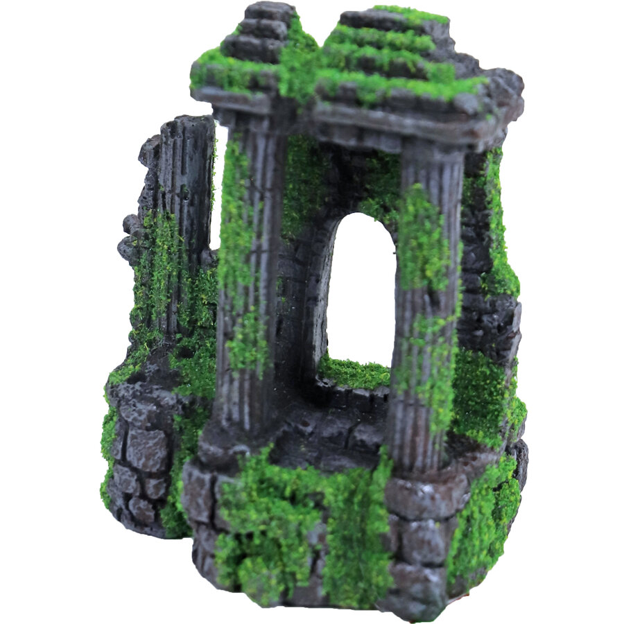 Ruine 3X Zuil + Poort En Mos 14CM