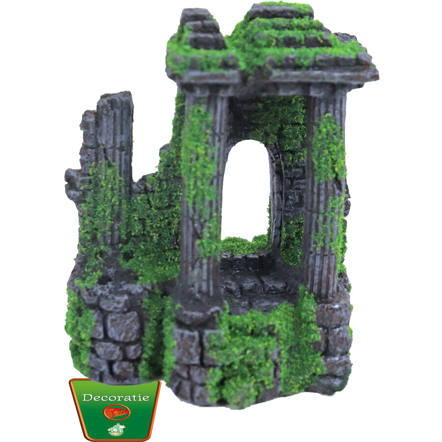 Ruine 3X Zuil + Poort En Mos 14CM