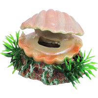 Aquarium schelp ornament met luchtuitstromer | 5,5 cm | bubbeleffect
