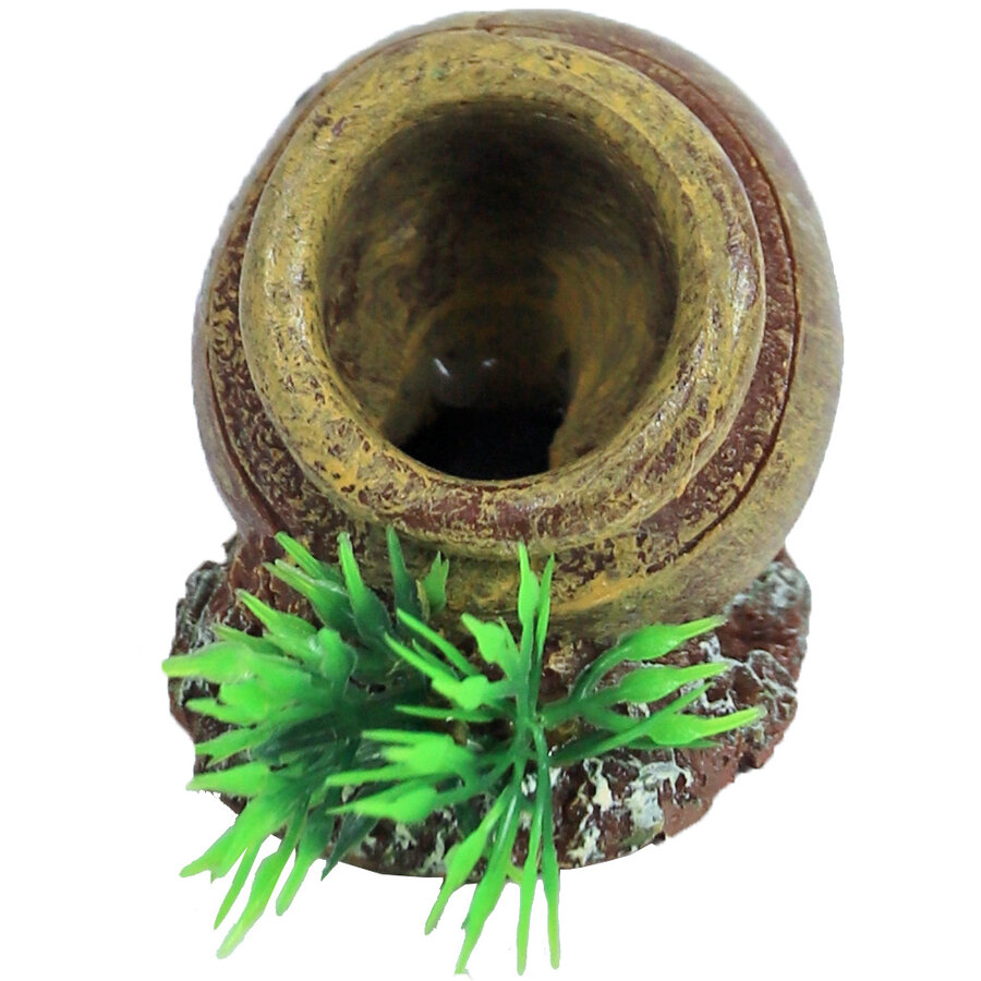 Aquarium ornament pot met uitstromer | 5,5 cm | voor luchtpomp bubbels
