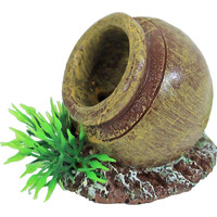 Aquarium ornament pot met uitstromer | 5,5 cm | voor luchtpomp bubbels