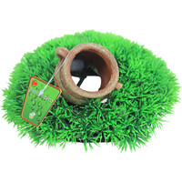 Green mosspot met uitstromer voor aquarium | 21 x 9,5 cm bubbelornament