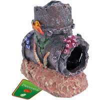 Gezonken buis aquarium ornament 11 cm | schuilplaats voor vissen