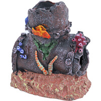 Gezonken buis aquarium ornament 11 cm | schuilplaats voor vissen