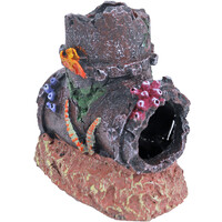 Gezonken buis aquarium ornament 11 cm | schuilplaats voor vissen