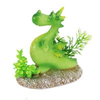 Aquarium ornament draak groen | 8,5 cm | schuilplek en decoratie