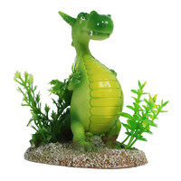 Aquarium ornament draak groen | 8,5 cm | schuilplek en decoratie