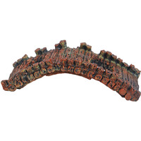 Oude brug aquarium ornament met 2 schuilgaten | bruin | 17 cm