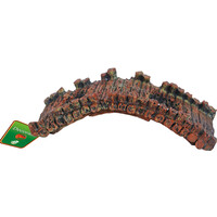 Oude brug aquarium ornament met 2 schuilgaten | bruin | 17 cm