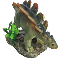Dinosaurus Stegosaurus aquariumornament 10 cm | polyresin decoratie met schuilplek