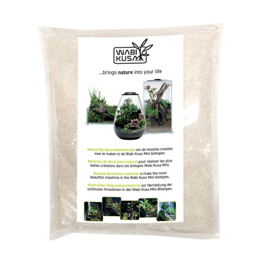 Snow White aquariumzand 1 kg | witte bodembedekking voor Wabi Kusa en aquascaping