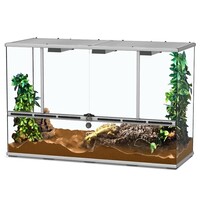 Terrarium Zilver-007 118x45x75 cm glazen reptielenverblijf