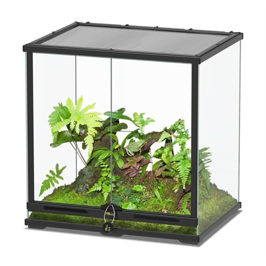 Smart Line terrarium zwart 60x45x60 cm met security lock en luchtcirculatie