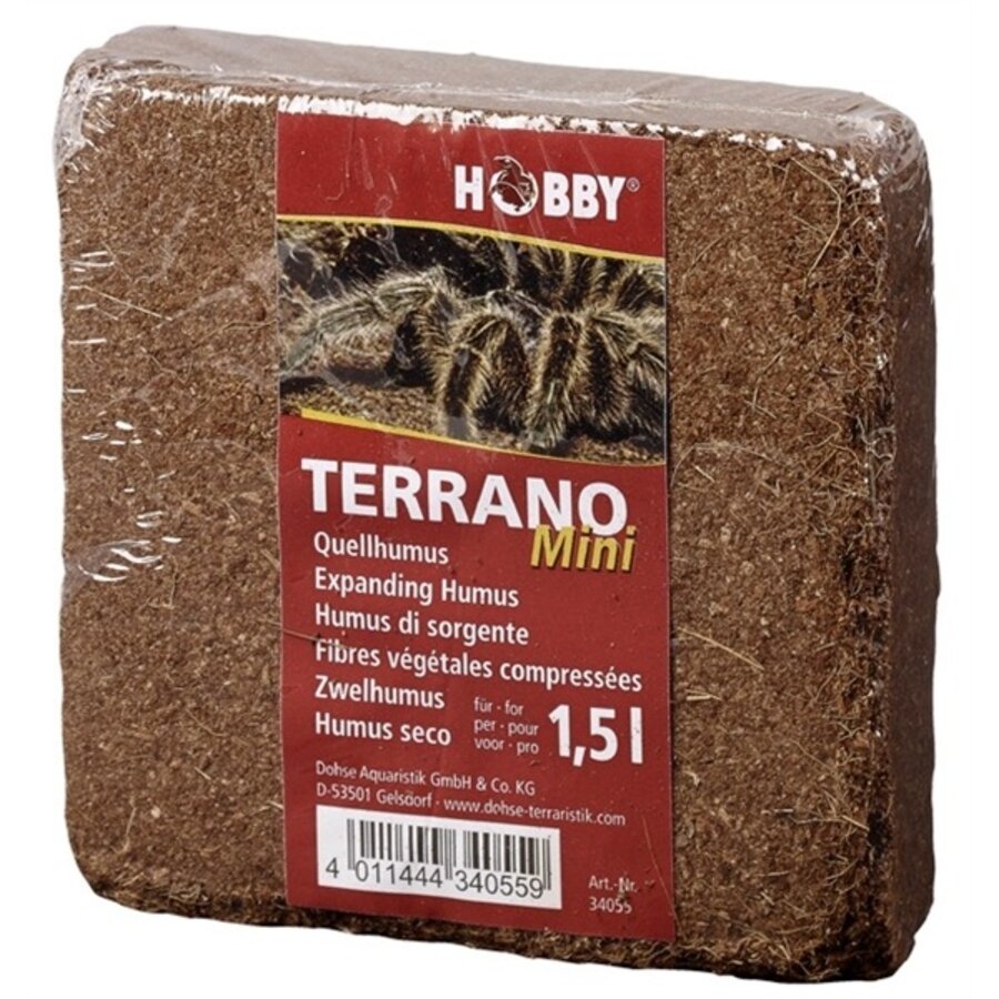 Terrano Bronhumus Mini 1,5L humusblok voor terrarium en planten