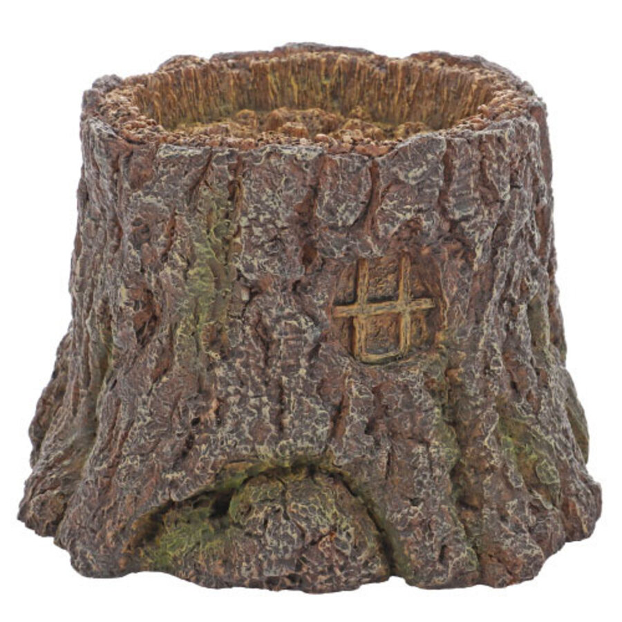 Decoratie Trunk Cave boomstam grot voor aquarium en terrarium 16,3 | 25,5 cm