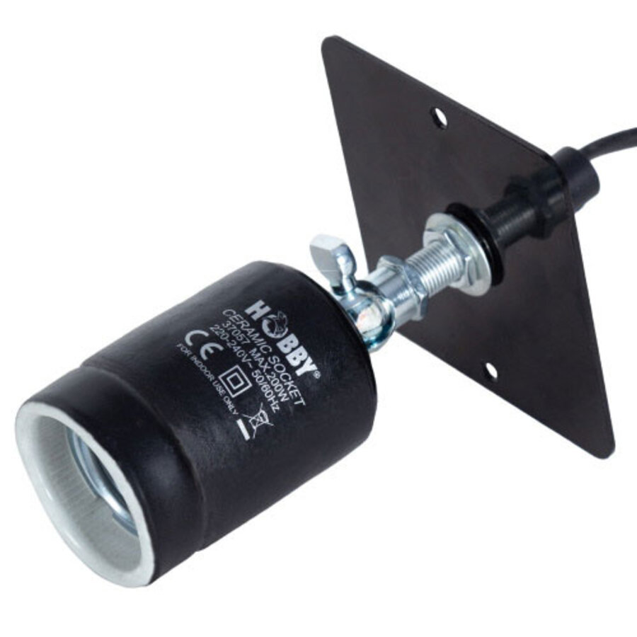 Ceramic Socket Set met kogelgewricht E27 terrariumfitting 200W met 1,8 m kabel