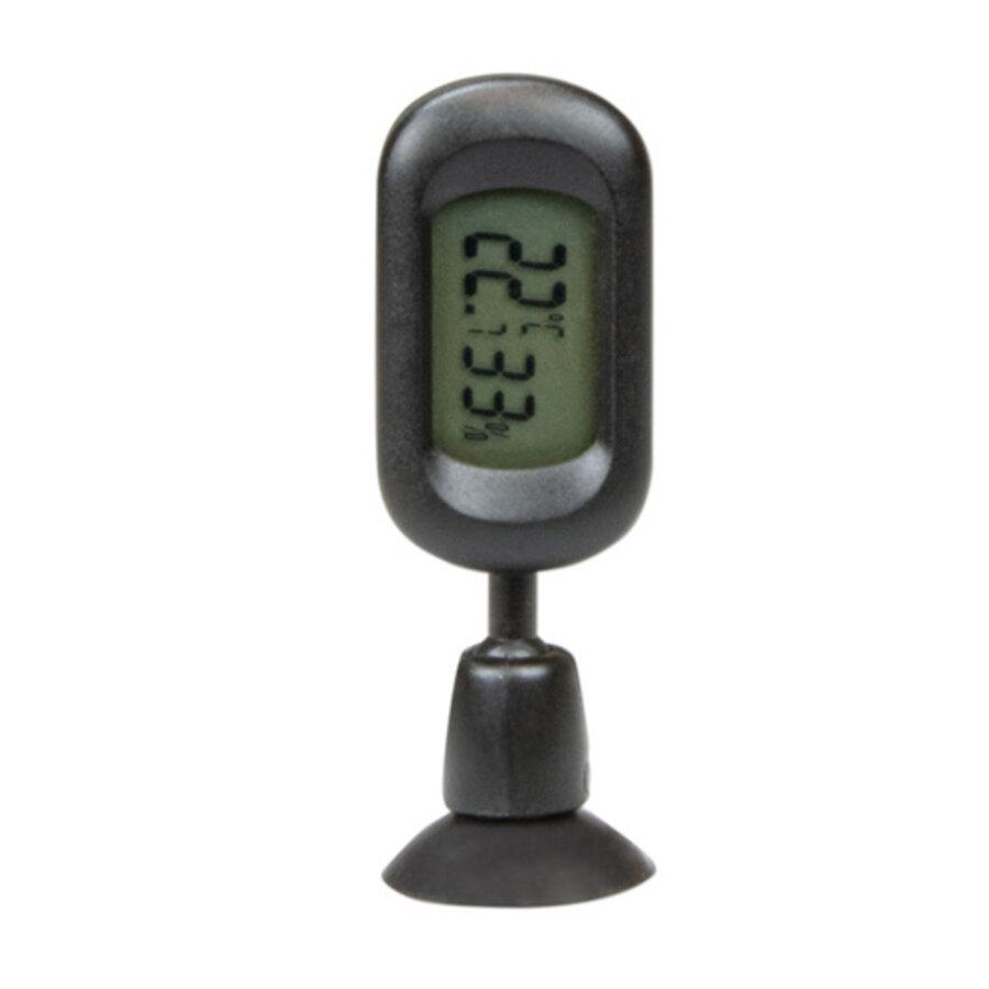 Digitale terrarium thermo hygrometer Hygro Therm met zuignap 20 tot 60°C