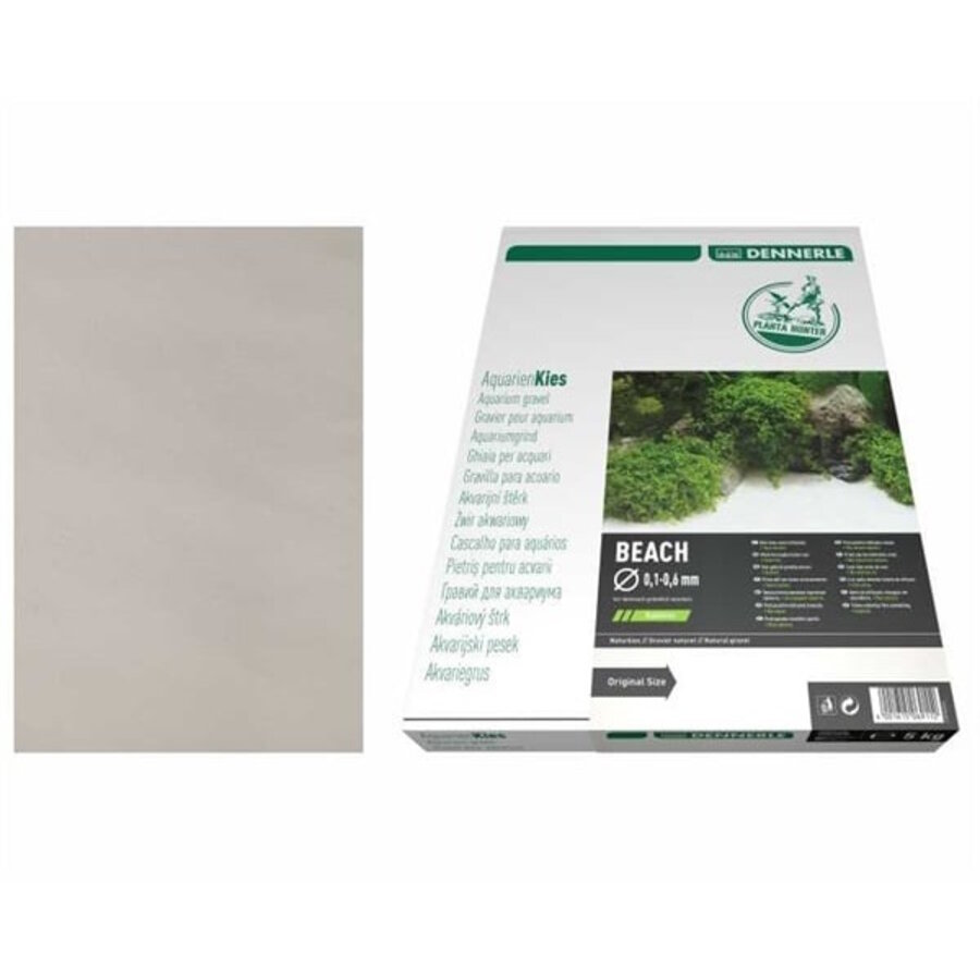 Sneeuwwit natuurgrind aquarium zand 0,1-0,6 mm | 5 kg | aquascaping bodembedekking