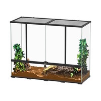 Terrarium Zwart-001 | 118 x 45 x 90 cm | glazen reptielenverblijf