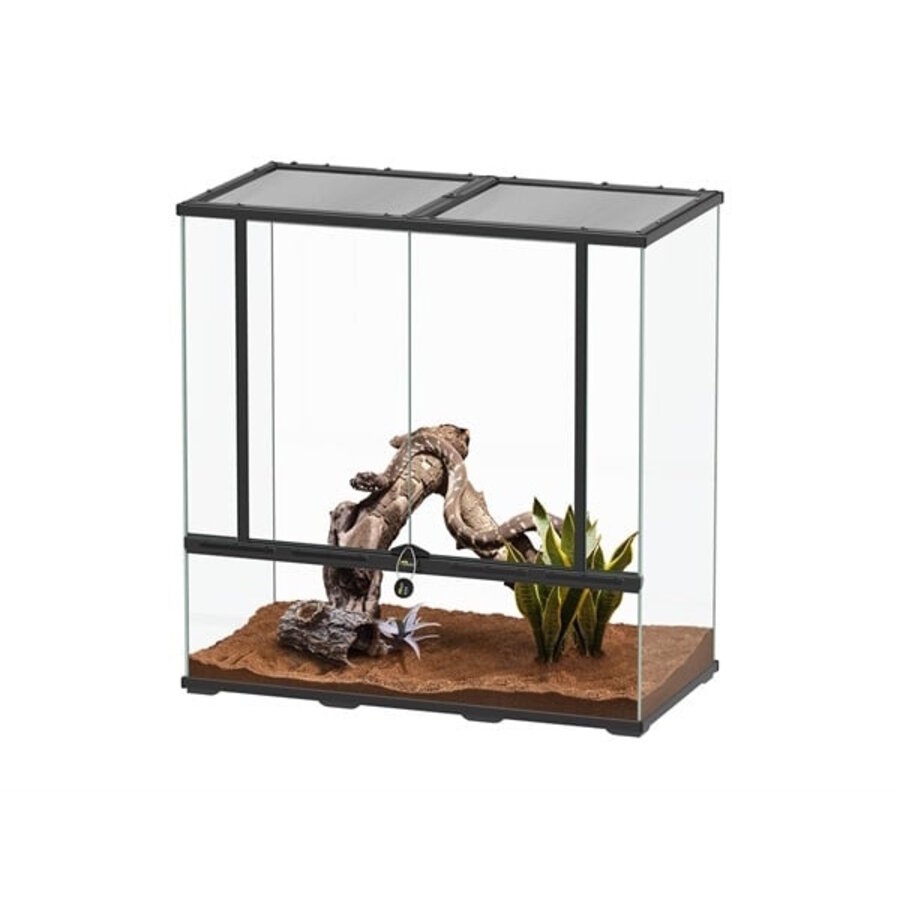 Smart Line glazen terrarium zwart 88 x 45 x 90 cm met security lock