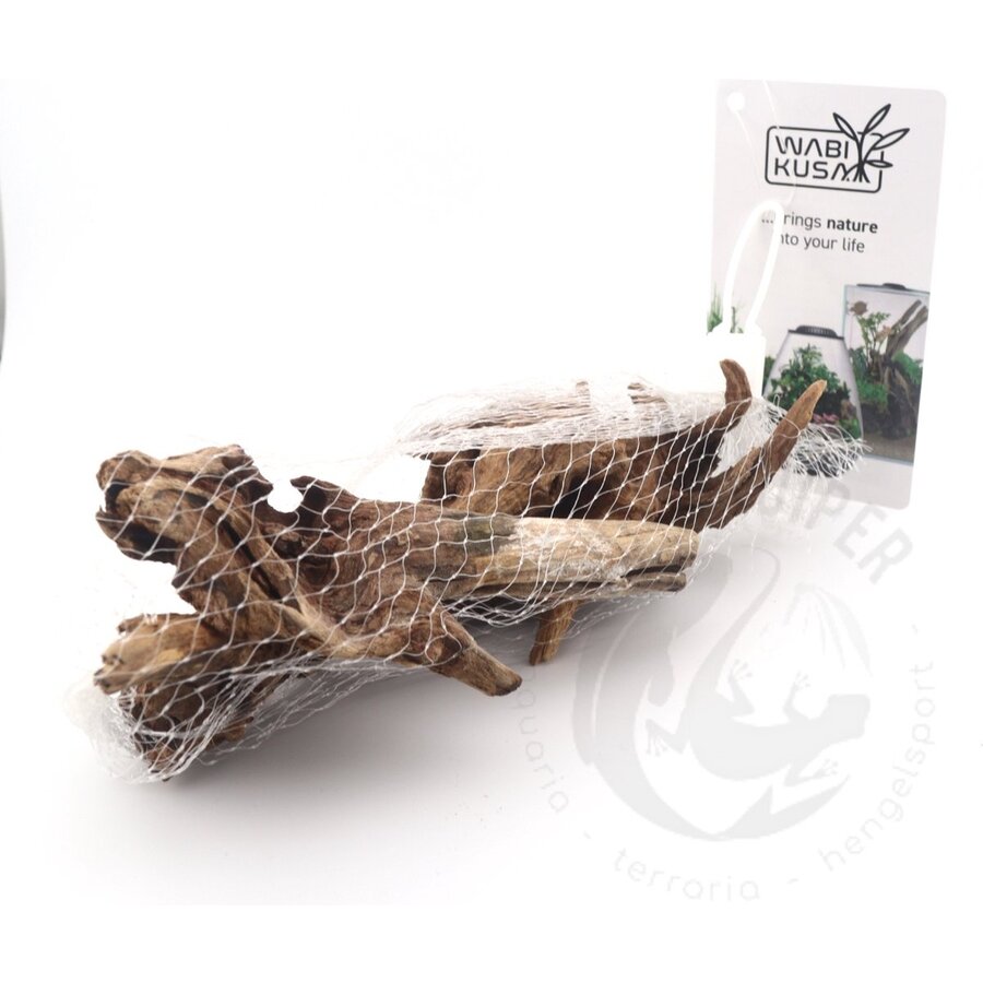 Smal donker decorhout 7-18 cm | 2 stuks voor aquarium en terrarium