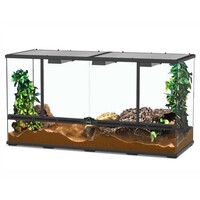 Terrarium | 118 x 45 x 60 cm voor reptielen en amfibieën zwart