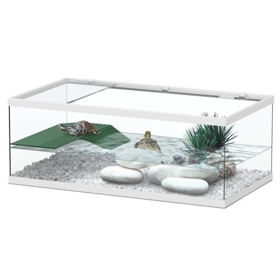 Schildpadbak Tortum 55 wit 55x29x20 cm met plateau en afdekking