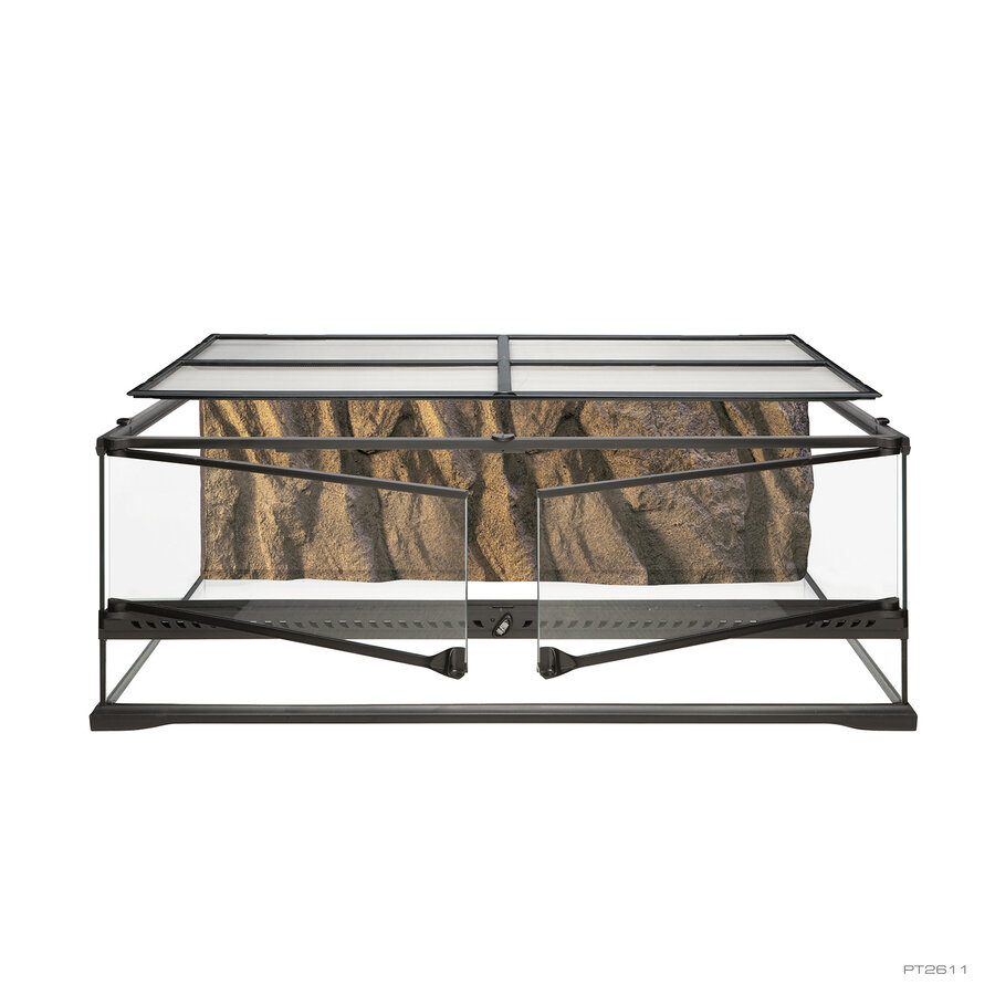 Glas terrarium 90×45×30 cm – laag model voor reptielen en amfibieën