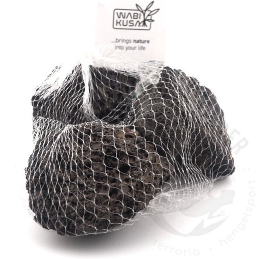Black Lava lavasteen 5-12 cm | 0,6 kg | hardscape steen voor aquarium en Wabi Kusa
