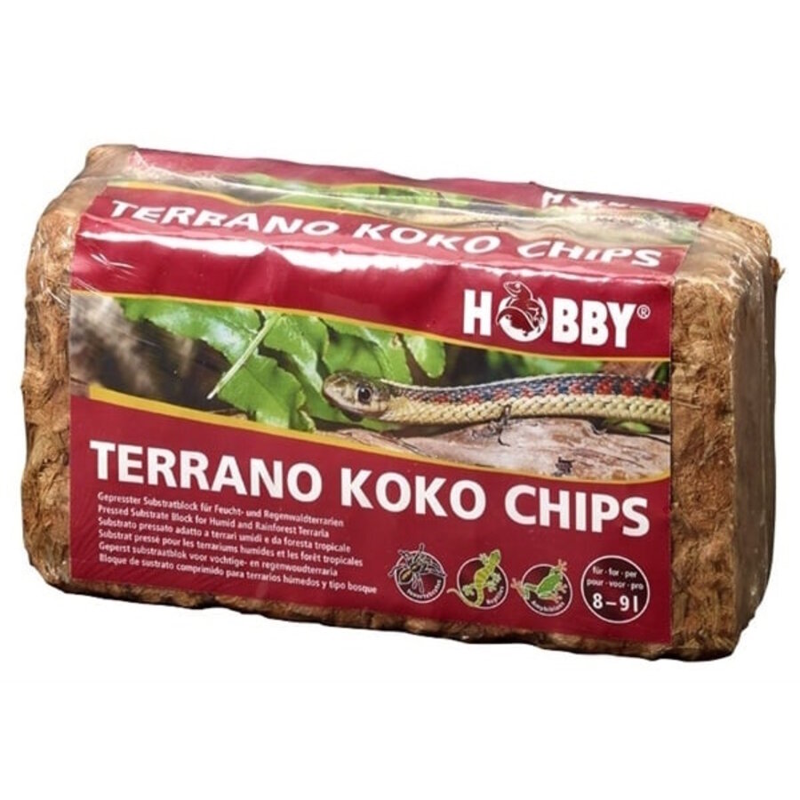 Koko Chips terrarium substraatblok 650 g voor vochtige terraria