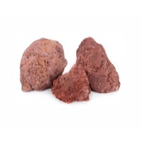 Rode lavastenen 5-12 cm | hardscape decoratie voor aquarium | 0,6 kg