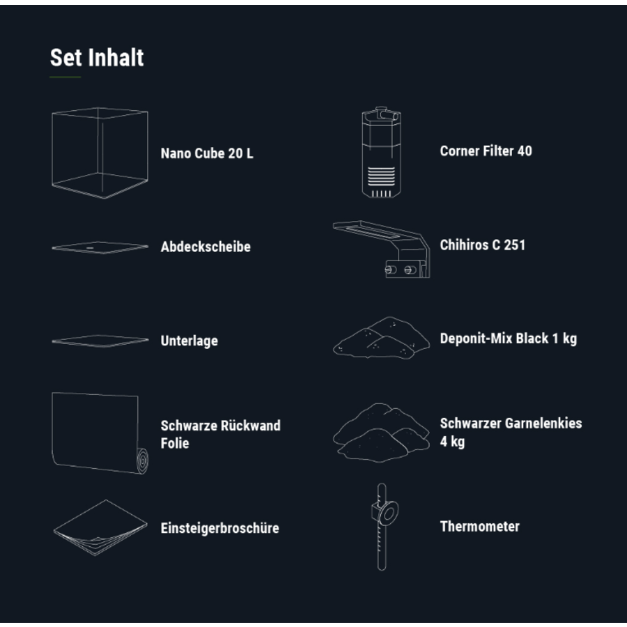Nanocube Complete | 20L | 25 x 25 x 30 CM