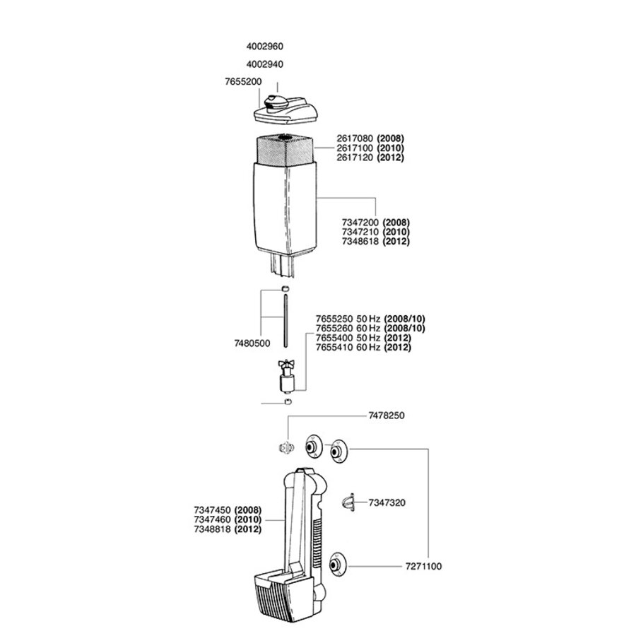 Binnenfilter Pickup 200