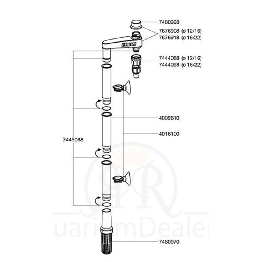 Verbindingsstuk Ø 12/16MM voor 4004300/4004310