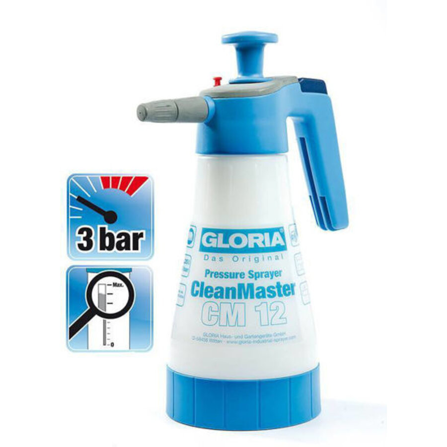 CleanMaster CM12 handdruksproeier 1,25 liter voor pH 2 tot 12