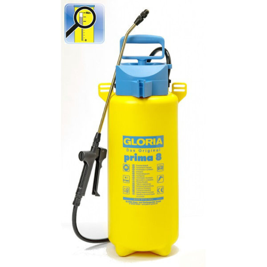 Drukspuit Prima 8 met verstelbare messing sproeier | 8 liter