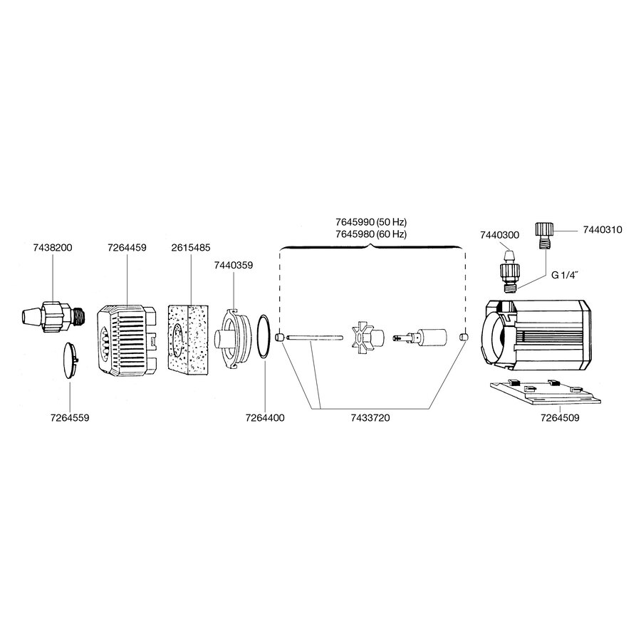 Adapter 1/4'' voor 1048