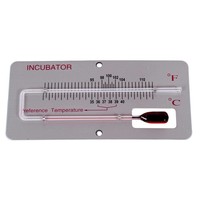 Broedthermometer met aluminium paneel en Celsius-/Fahrenheitindicatie