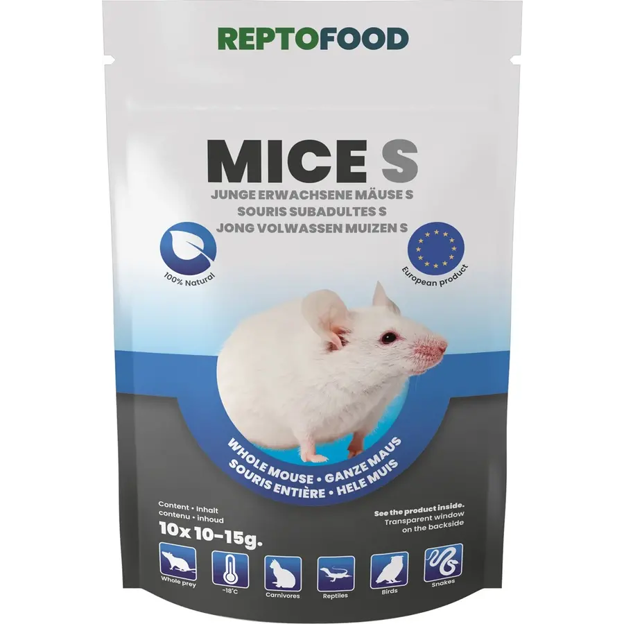 Diepvries voedseldieren | Muizen S 10–15 gram | 10 stuks