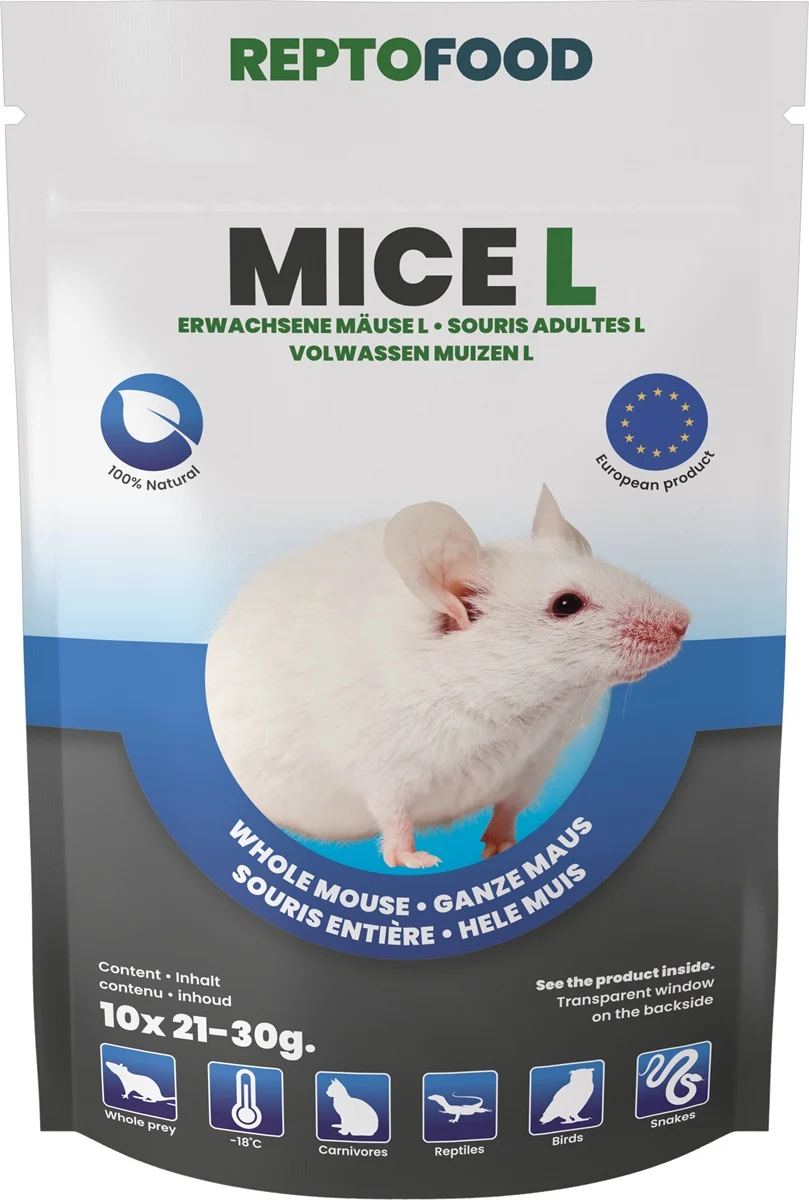Repto Food Diepvries muizen L 21�30 gram &VerticalLine; 10 stuks &VerticalLine; complete prooidieren Diepvries