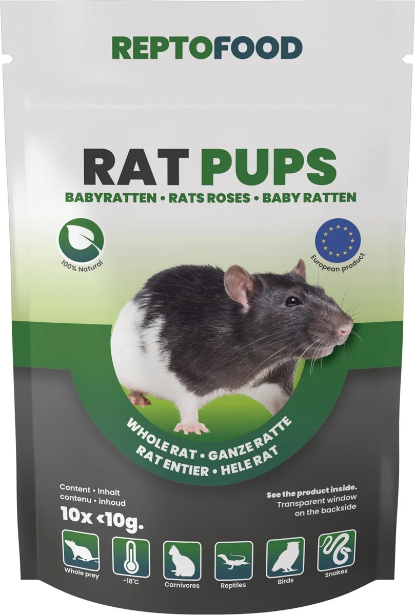 Repto Food Diepvries ratten pups 5-10 gram &VerticalLine; 10 stuks &VerticalLine; hele prooidieren Diepvries
