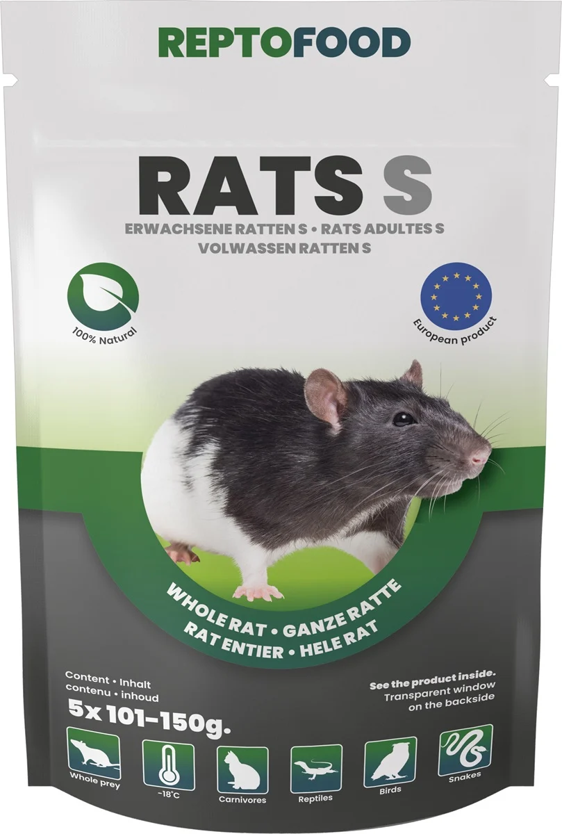 Repto Food Ratten S voedseldieren 101-150 g per stuk &VerticalLine; 5 stuks diepvries Diepvries