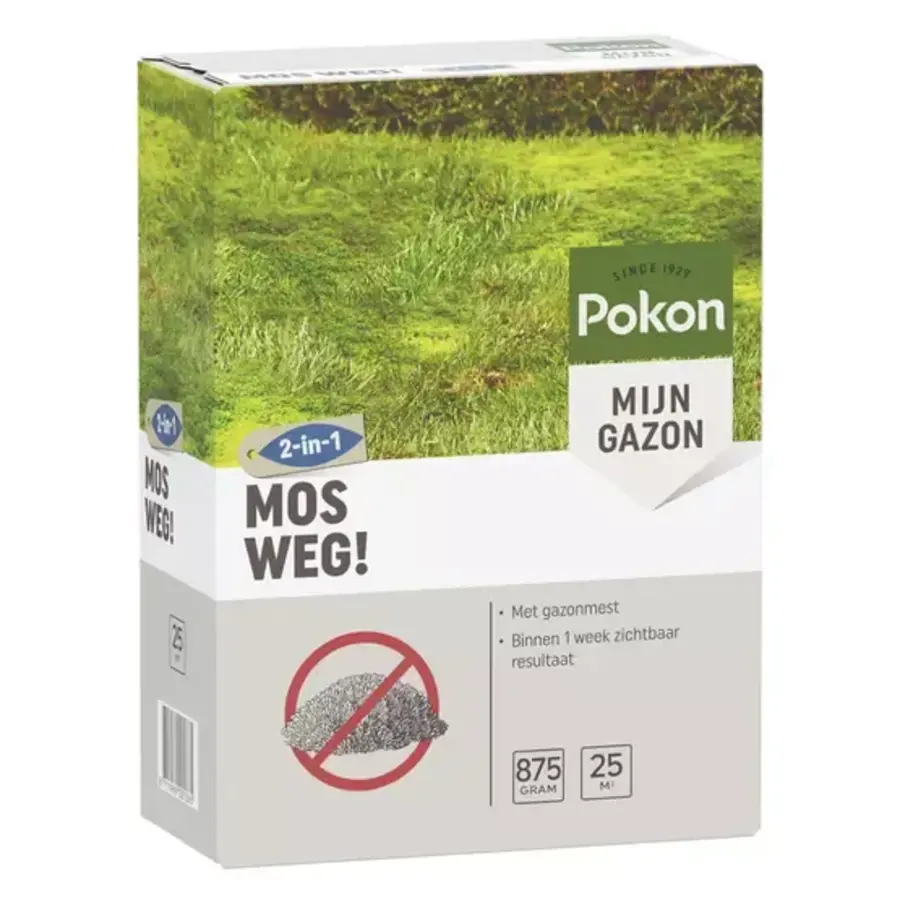 Mos Weg gazonkorrels tegen mos met gazonmest