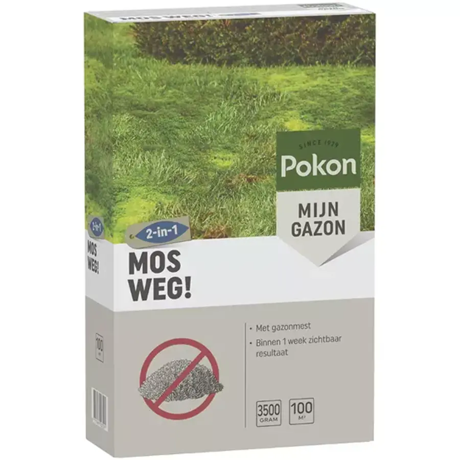 Mos Weg gazonkorrels tegen mos met gazonmest