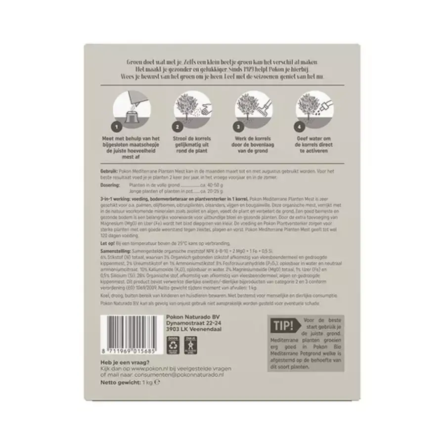 Mediterrane Planten Mest 1KG