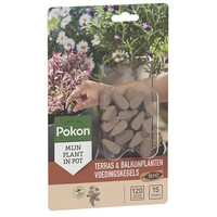 Bio terras en balkon planten voedingskegels