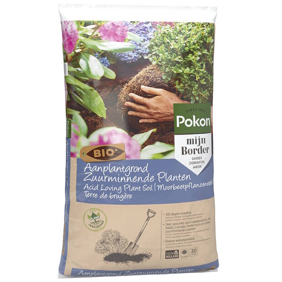 Biologische aanplantgrond voor zuurminnende planten