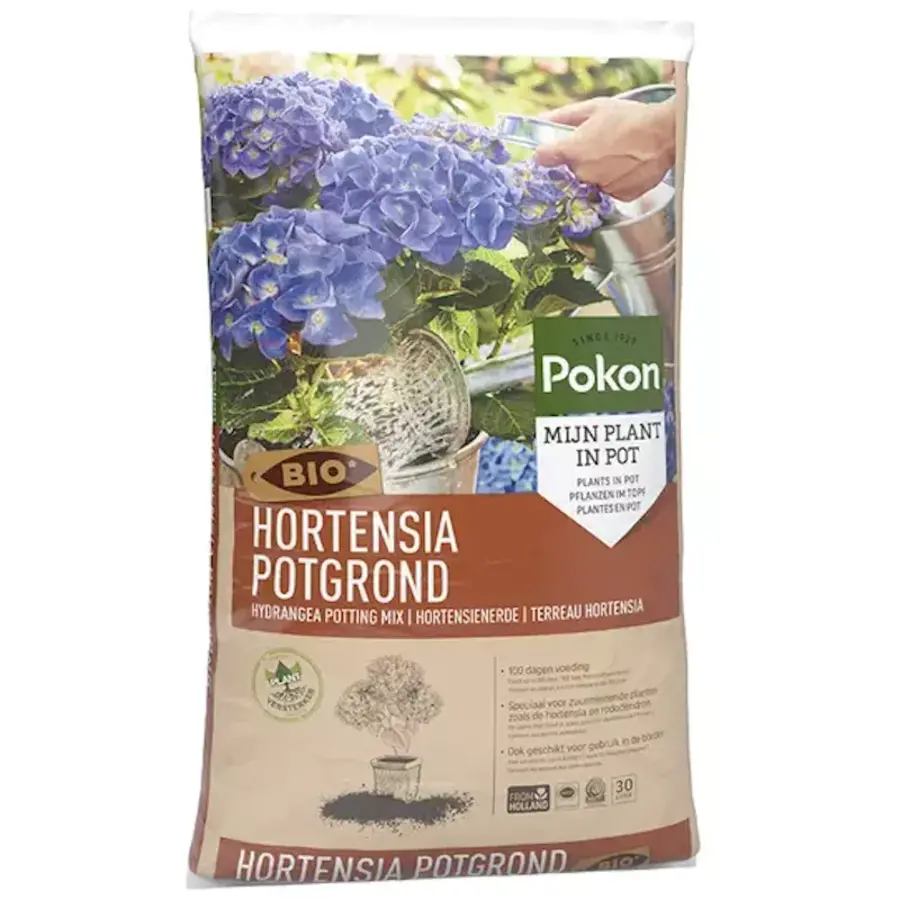 Biologische hortensia potgrond voor zuurminnende planten