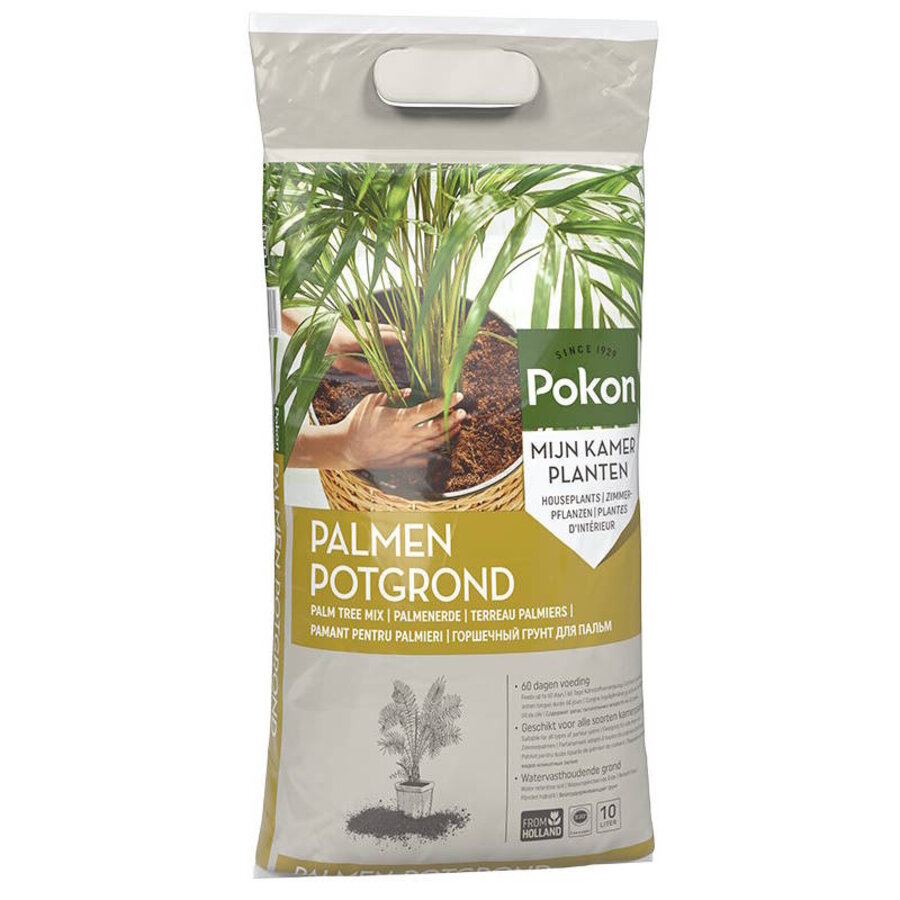 Biologische turfvrije kamerplanten potgrond 10 liter met 100 dagen voeding