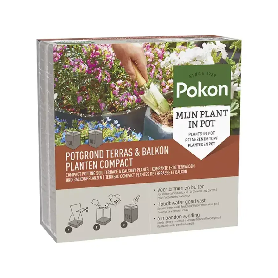 Lichtgewicht kokos potgrond compact voor terras en balkon